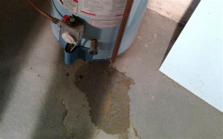 Where do water heaters leak from?