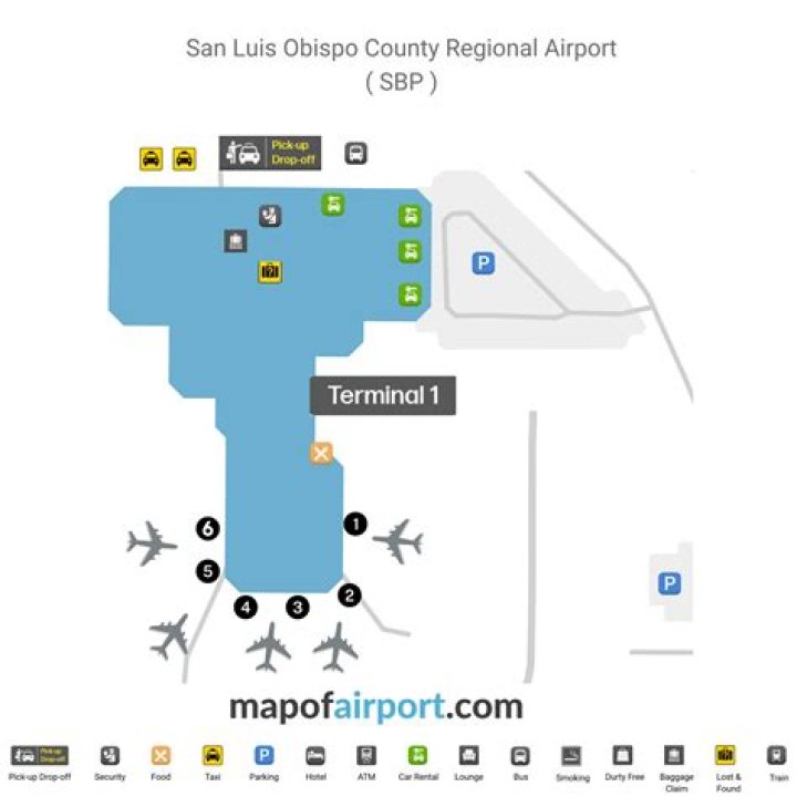 Where does San Luis Obispo Airport fly to
