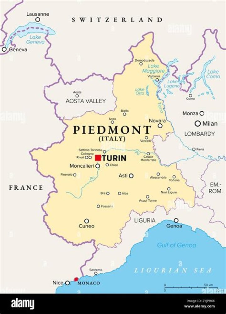 Where does the Piedmont region begin and end