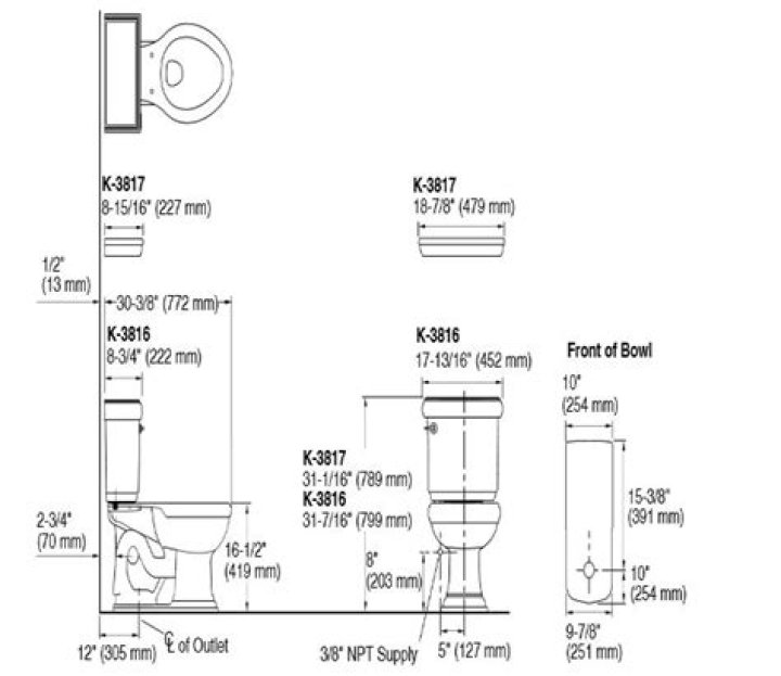 Where is the canister on a Kohler toilet?