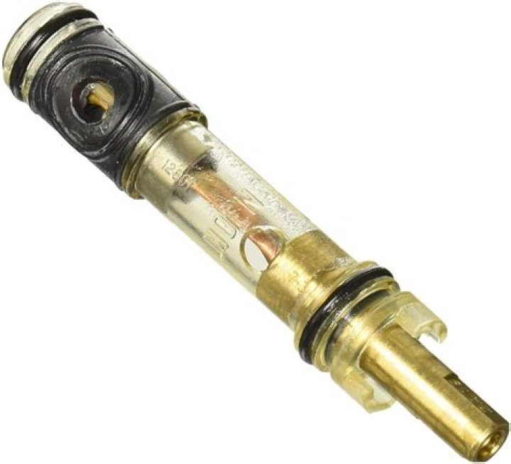 Where is the part number on a Moen cartridge?