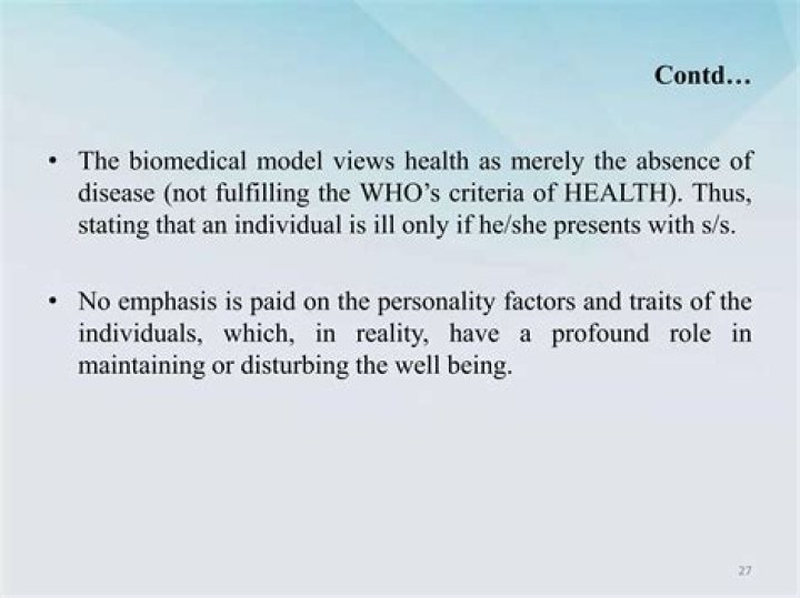 Who invented the biomedical model of health