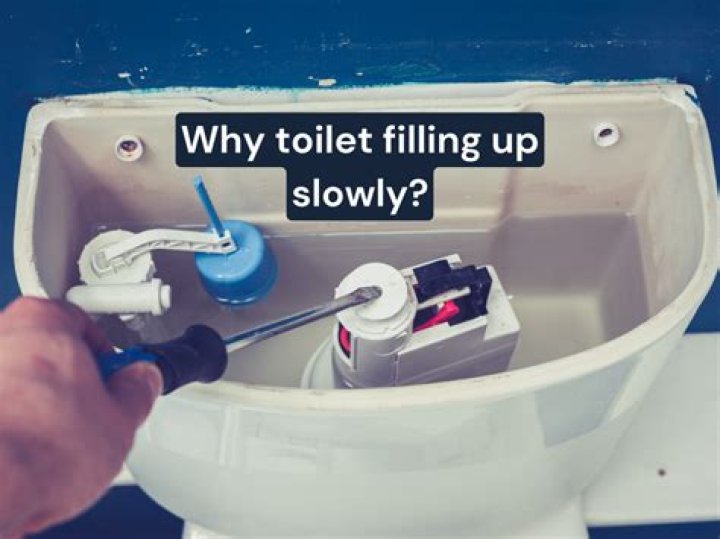 Why does my toilet fill up then slowly drains?