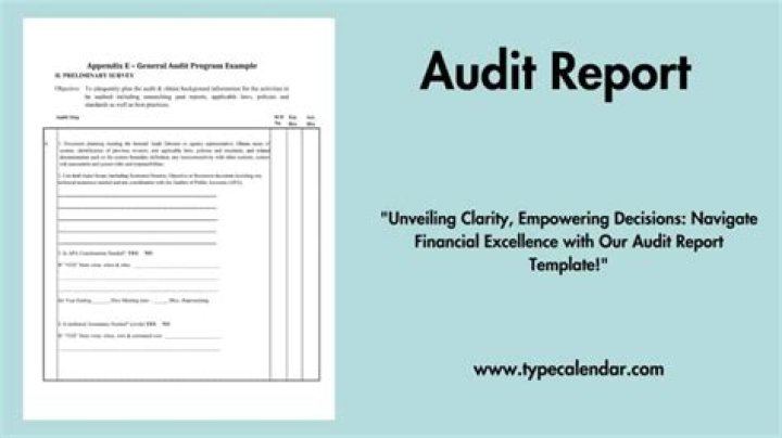 Why should an audit report be written